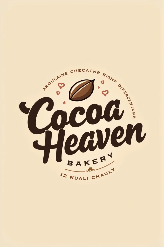 ChatGPT 4o mini

Log in
You said:
Write a bakery logo for me with brand name Cocoa heaven 
ChatGPT said:
ChatGPT
Certainly! Here’s a concept for the "Cocoa Heaven" bakery logo:

Logo Concept:

Brand Name: Cocoa Heaven
Font Style: Elegant and flowing script for "Cocoa" to evoke a sense of indulgence, paired with a clean, modern sans-serif font for "Heaven" to ensure readability.
Color Palette: Rich chocolate brown and soft cream or beige to reflect the cocoa theme and create a warm, inviting feel.
Imagery: Incorporate a stylized cocoa bean or a whimsical cloud shape to represent "Heaven." You could place the cocoa bean within the cloud or use it as a background