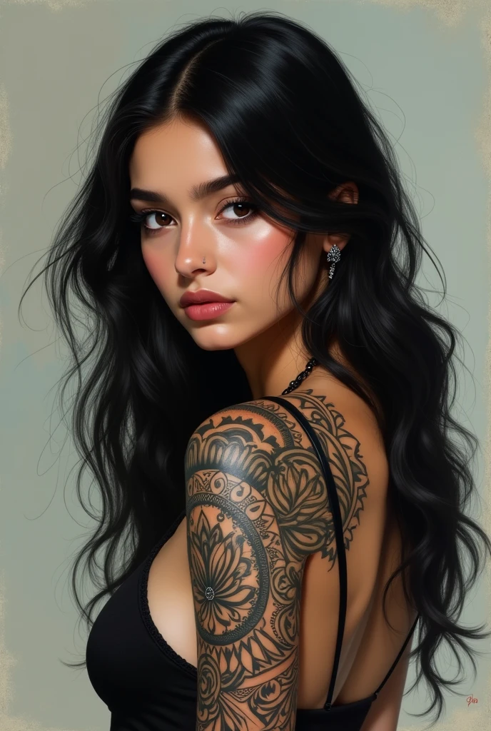 Bengali girl with tattoo