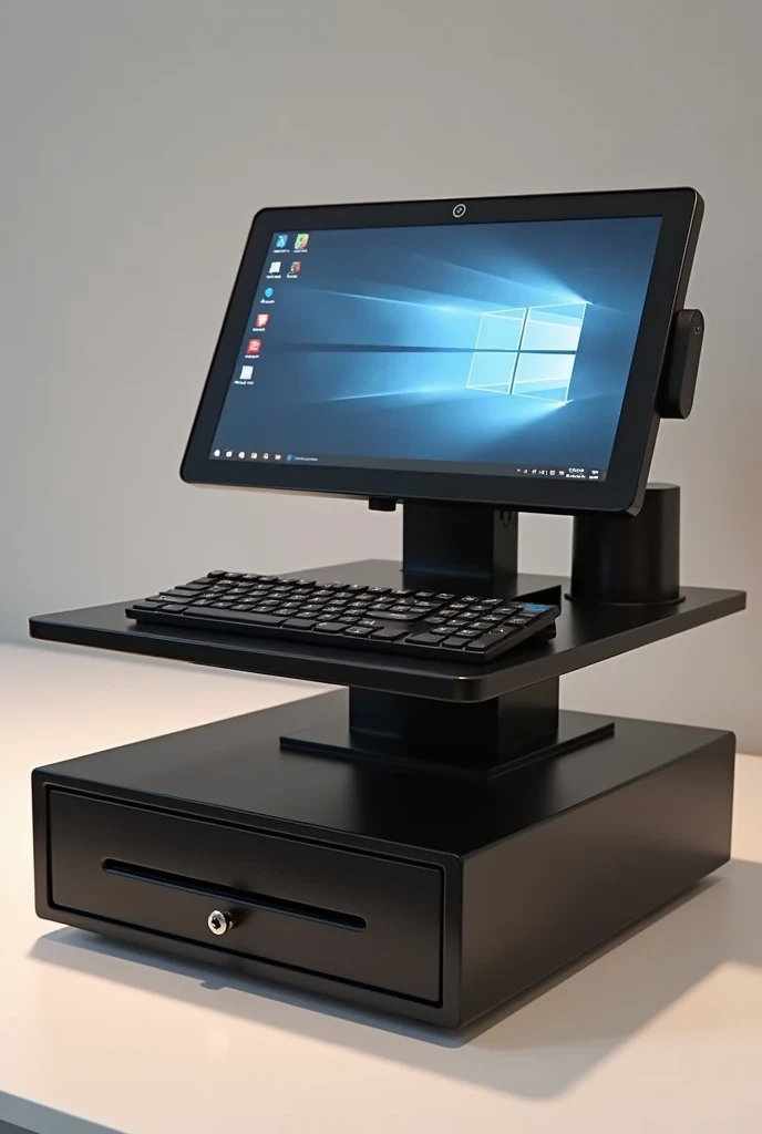 point of sale with control system, that includes a money drawer, thermal printer, bar binder