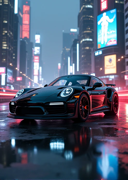 Black print Porsche 911 turbo s