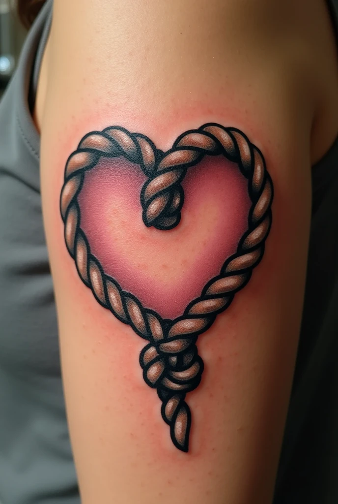 rope heart tattoo with my mom
