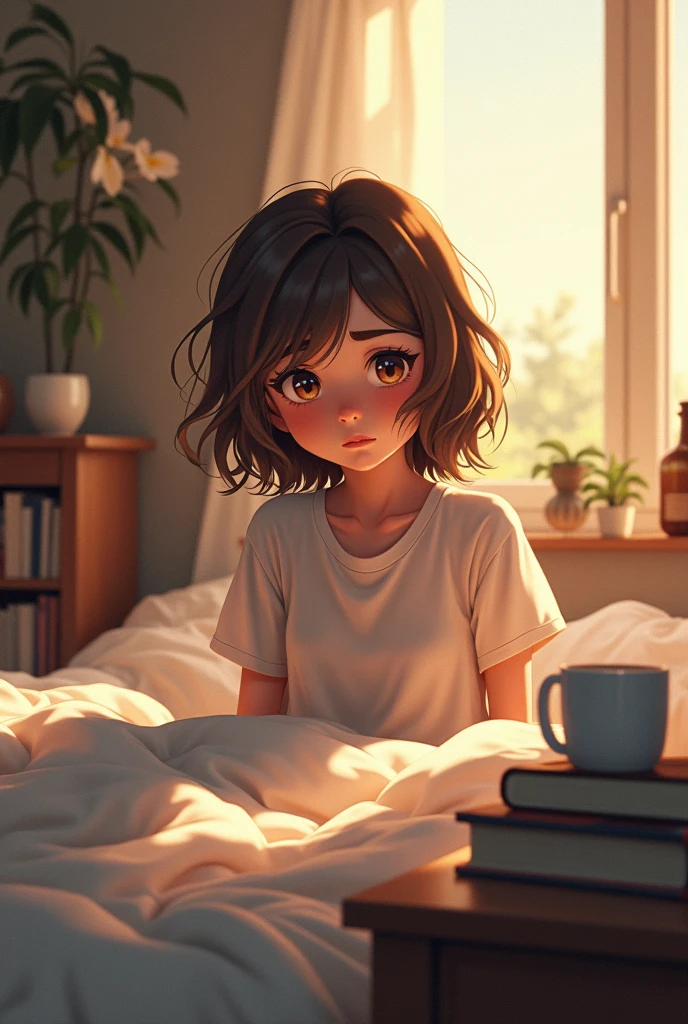waking up late girl