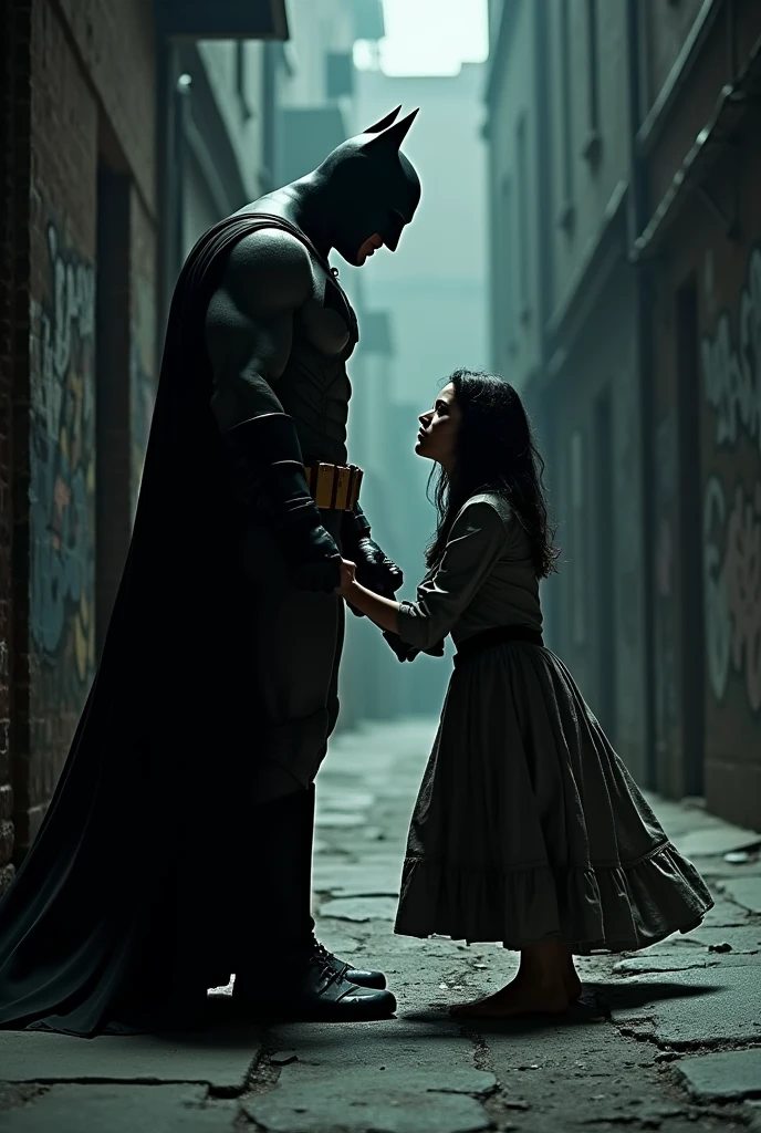 Batman and the crying woman