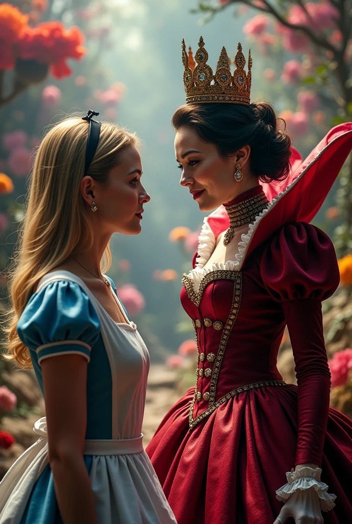 Mila kunis as Alice and Alex Borstein as the Queen of Hearts