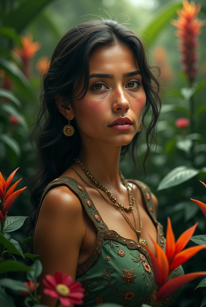 An Ecuadorian woman who lives in the miracle song and who looks realistic 
