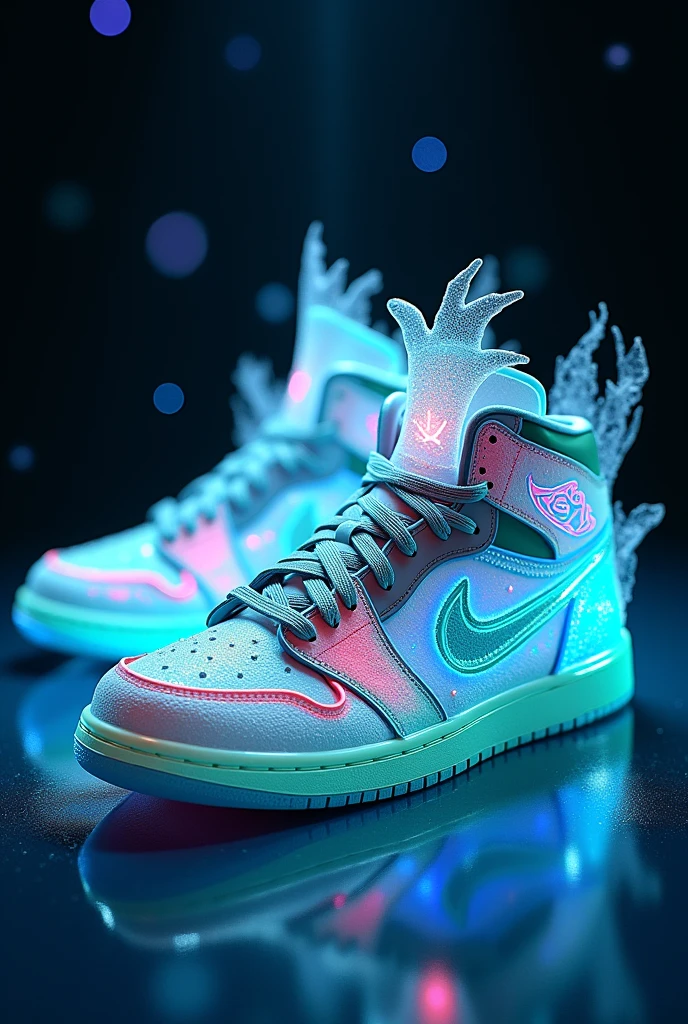 Jordan retro 1 custom inspired by the jellyfish that appear in the SpongeBob cartoon 