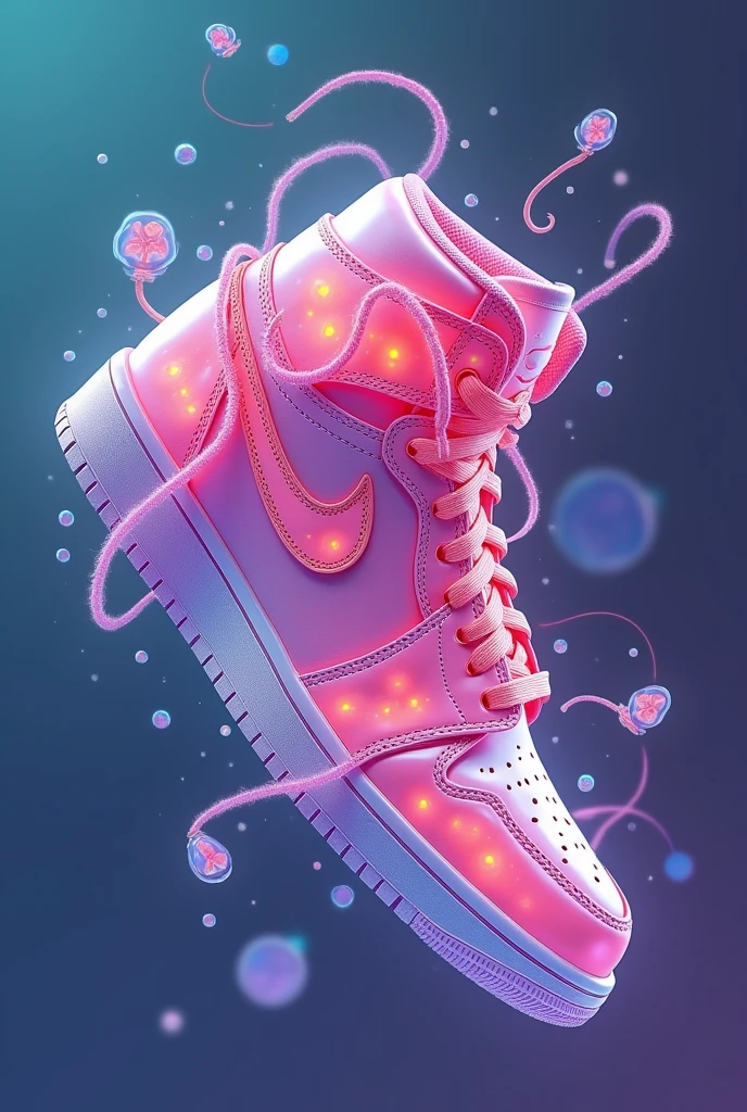 Jordan retro 1 custom inspired by the pink jellyfish that appear in the SpongeBob cartoon 