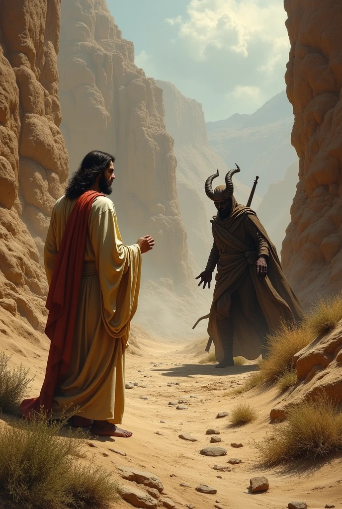 Jesus is tempted in the desert