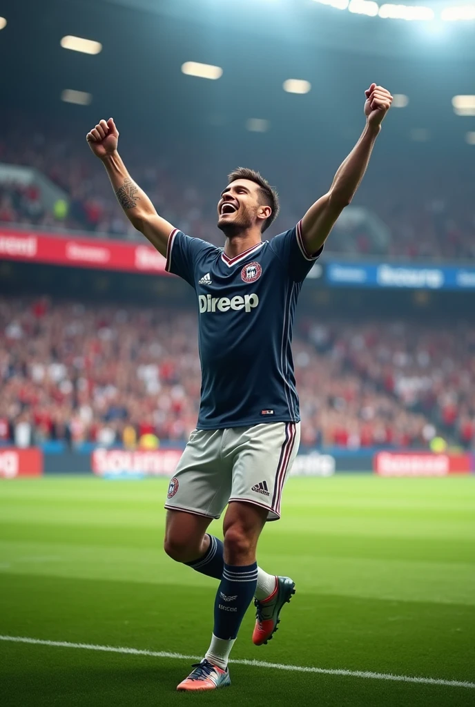 Player celebrating goal