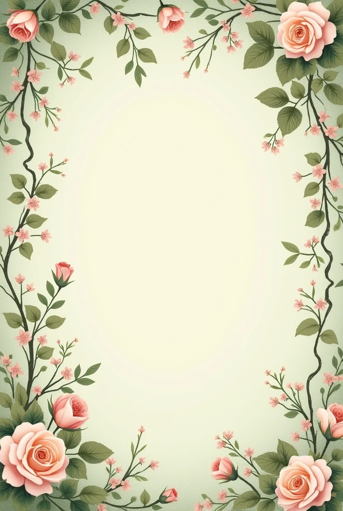 shabby chic vintage wallpaper greens pale pinks trellis roses climbing ivy ditsy complete coverage