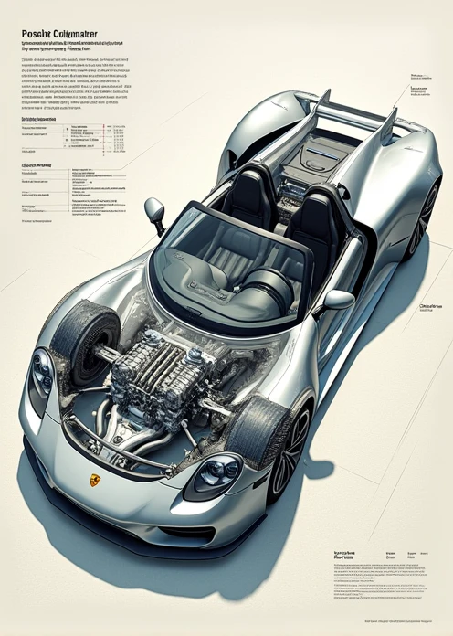 Porsche spyder technical diagram