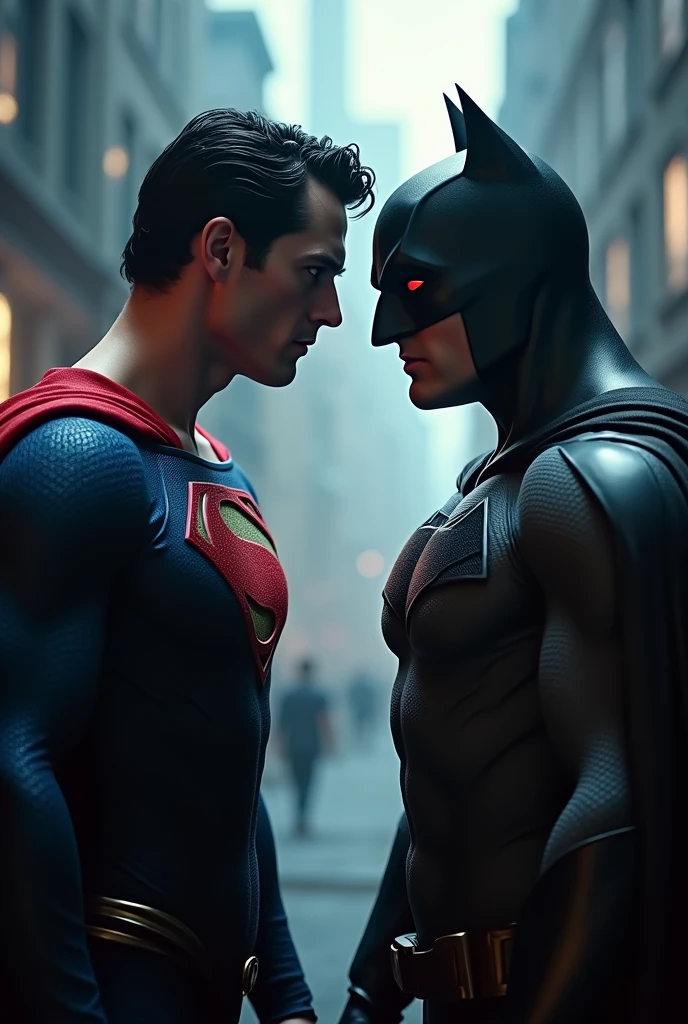 Batman eyes a superman