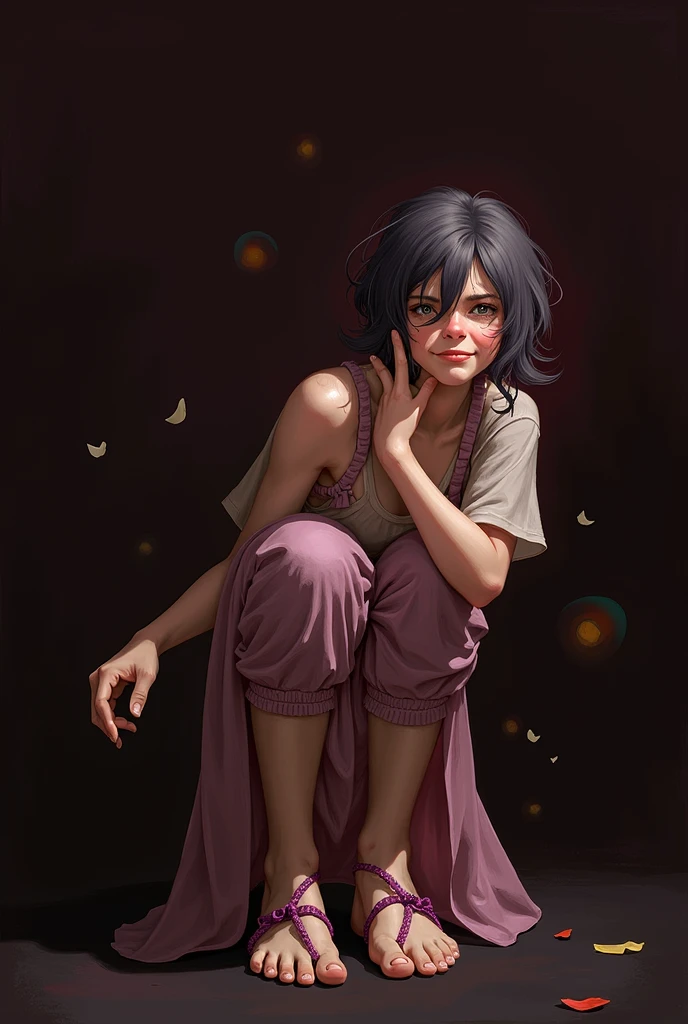 This character is a playful and mischievous young girl with a rebellious attitude, but she also exudes an aura of innocence and vulnerability.