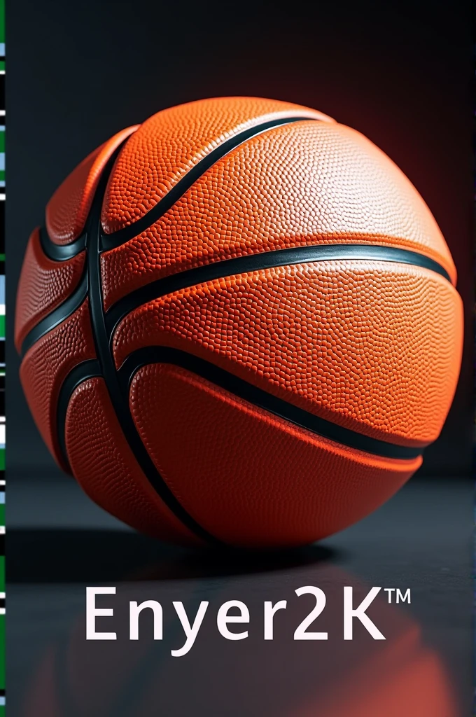 Create a cover for a YouTube channel with my name called “Enyer2K” with a Japanese style basketball ball.
