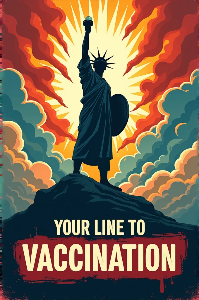 Persuasive social propaganda about vaccination, with a message that says “Together we can defeat diseases. ¡Vacúnate!