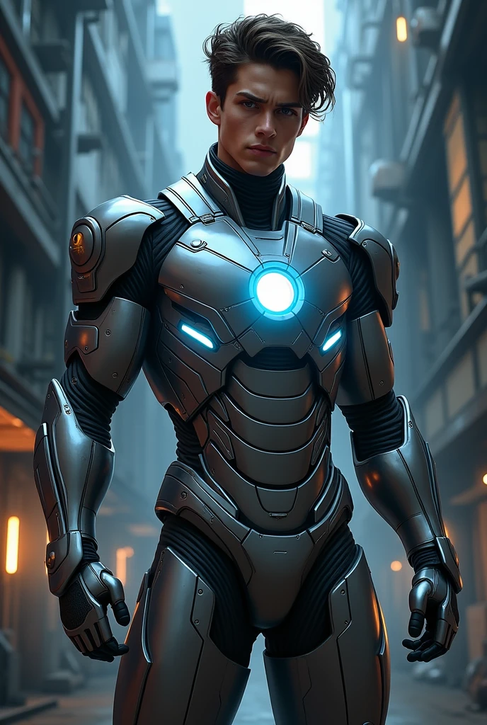 Rhenzy Feliz as Alex Wilder, with the iron boy armor