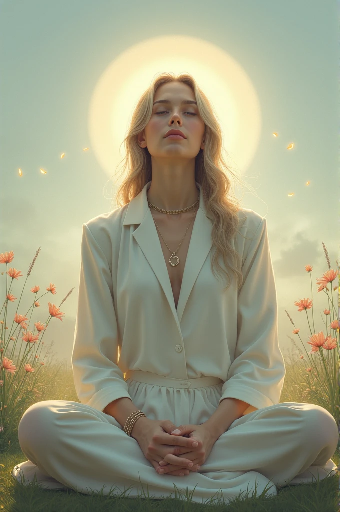Generate an image of myself that describes a growth in my being, with a future full of peace and spiritual tranquility