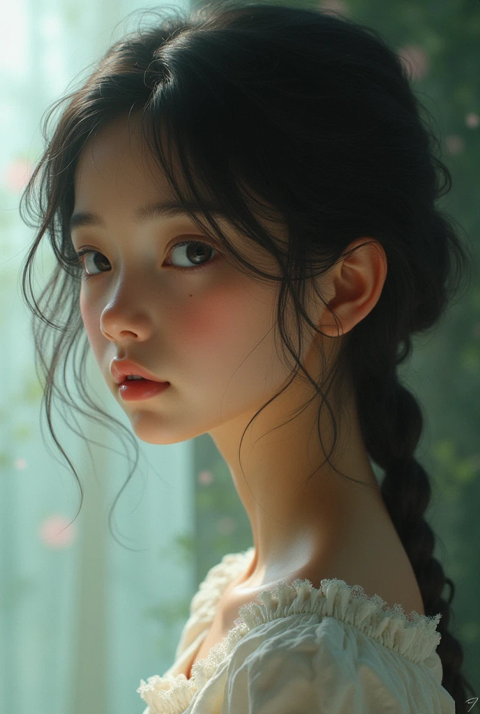 The girl is thinking