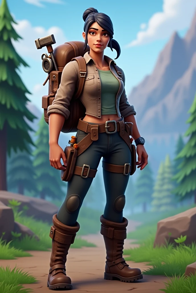 Sabeina Carpenter as a Fortnite skin, with lot, Lower delta, peak and backpack