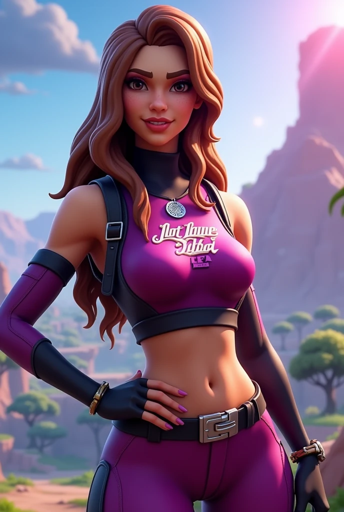 Sabrina carpenter as a fortnite skin, with lot, Lower delta, peak and backpack