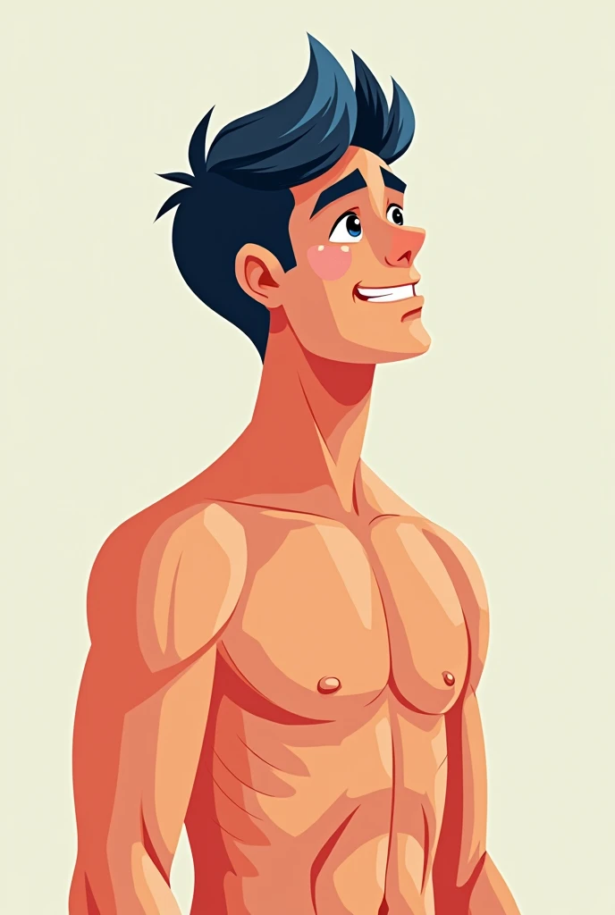 I am looking for an illustration of a sweaty person in the following style: drawing style: Modern and vector, with smooth, clean lines, and vibrant colors. Cartoonish but realistic. Color: Using a palette of bright and contrasting colors that are pleasant and eye-catching. FORMAT: Illustrations arranged in a book or manual style. This illustration is intended for a guidance and training manual, so it must be clear, accessible and visually appealing."

