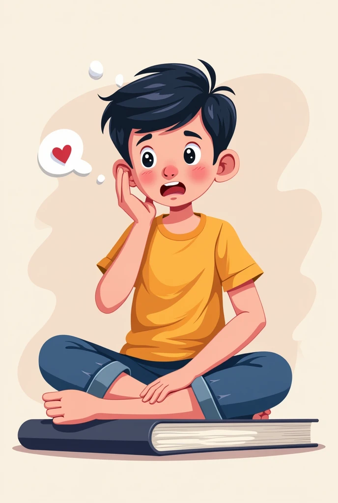 I am looking for an illustration of a student with fever in the following style: drawing style: Modern and vector, with smooth, clean lines, and vibrant colors. Cartoonish but realistic. Color: Using a palette of bright and contrasting colors that are pleasant and eye-catching. FORMAT: Illustrations arranged in a book or manual style. This illustration is intended for a guidance and training manual, so it must be clear, accessible and visually appealing."

