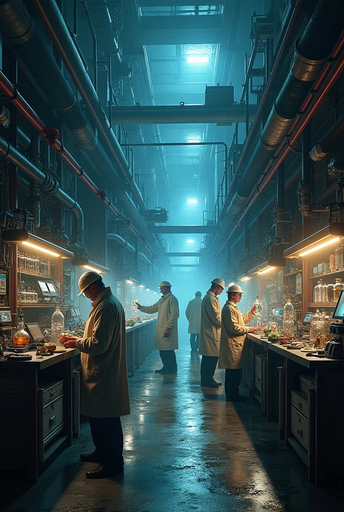 Generates the image of a mining chemical laboratory