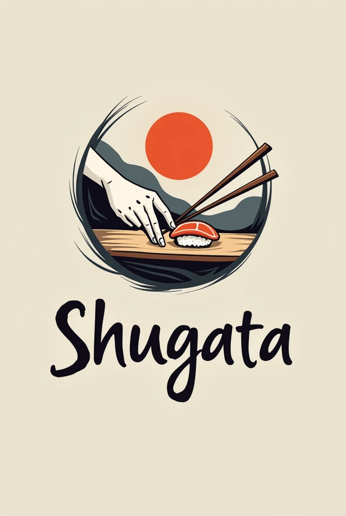 Logo for.sushi business called shugata