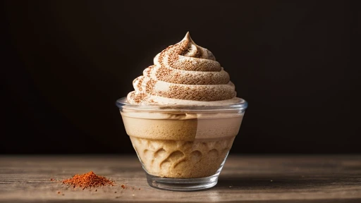 Base: Swiss semisweet chocolate Add:
Chili powder (na medida certa!)
Cinnamon powder Candied orange Result: An intense and exotic ice cream. The chili pepper adds a spicy kick that pairs perfectly with the dark chocolate..