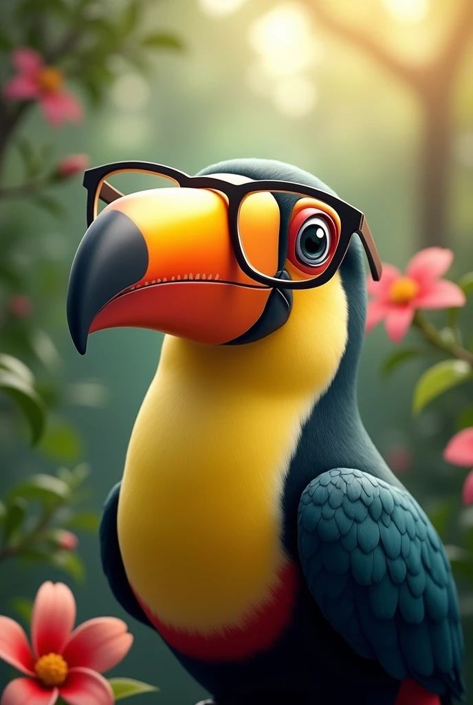 Toucan with glasses