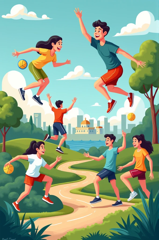 Create a poster that describes the role of recreational activities in managing one's health.
