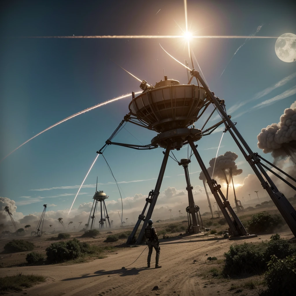 Invasion of the tripods from the movie War of the Worlds