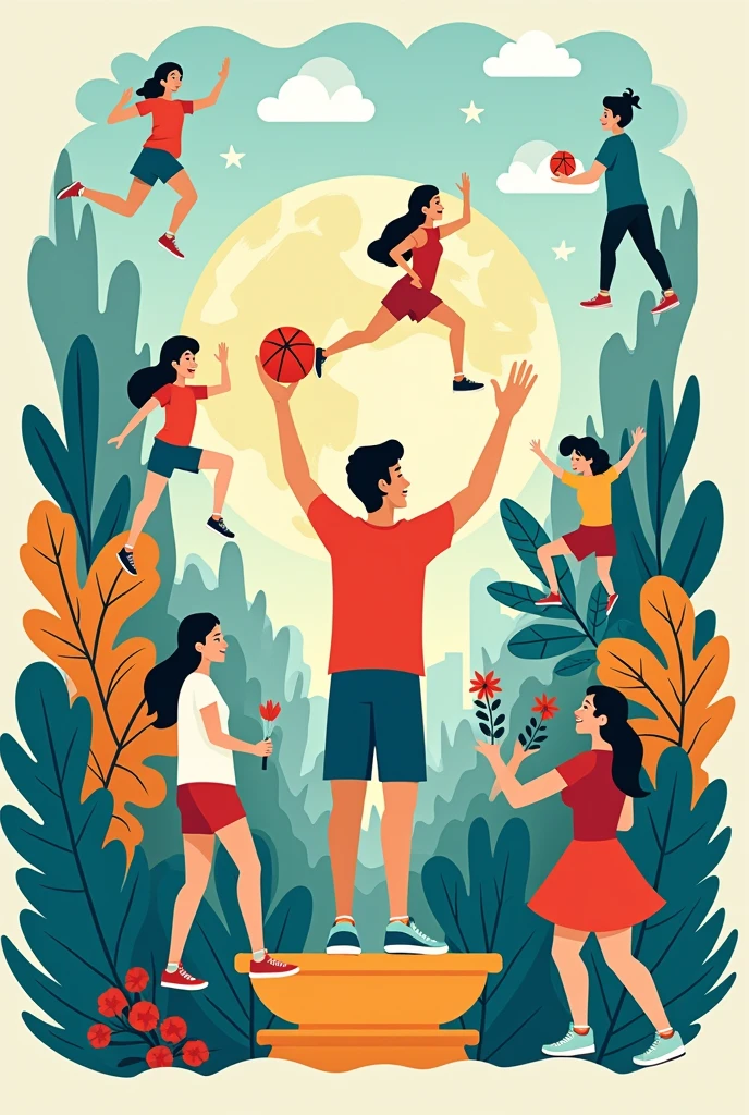 Create a poster that describes the role of recreational activities in managing one's health.