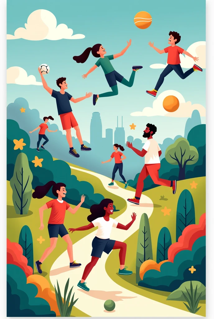 Create a poster that describes the role of recreational activities in managing one's health.