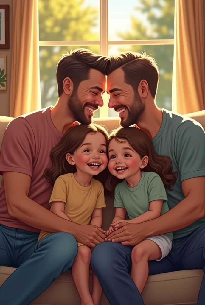 Gay dads with twins daughter