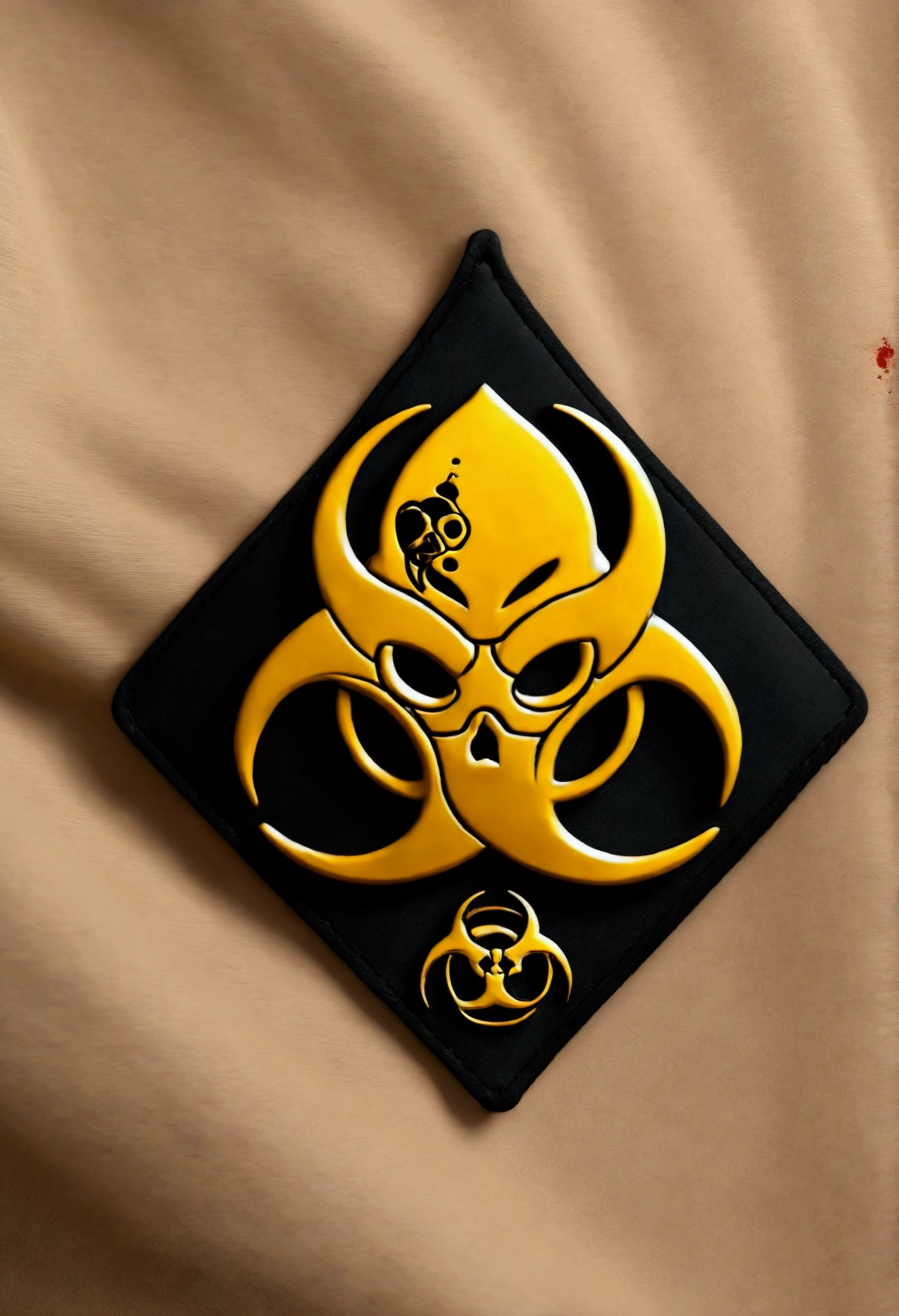 Create a logo for a clothing brand called BIOHazard Clothing in a streetwear style with a skull