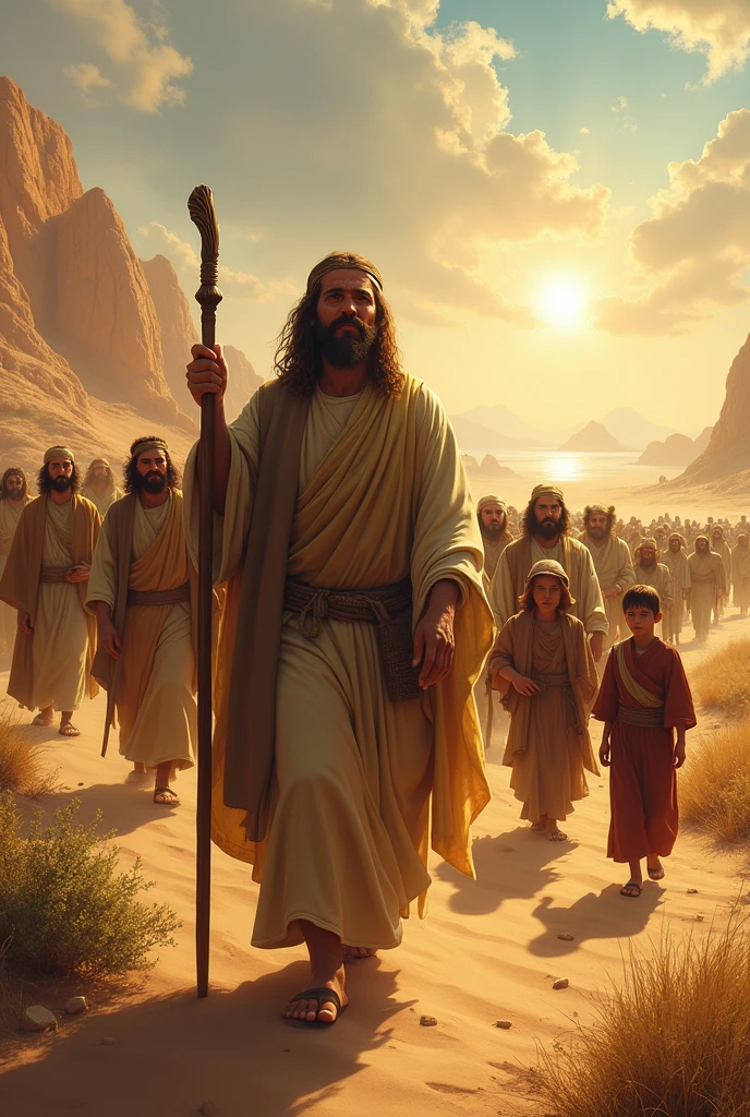 Moses led the people in the desert 
