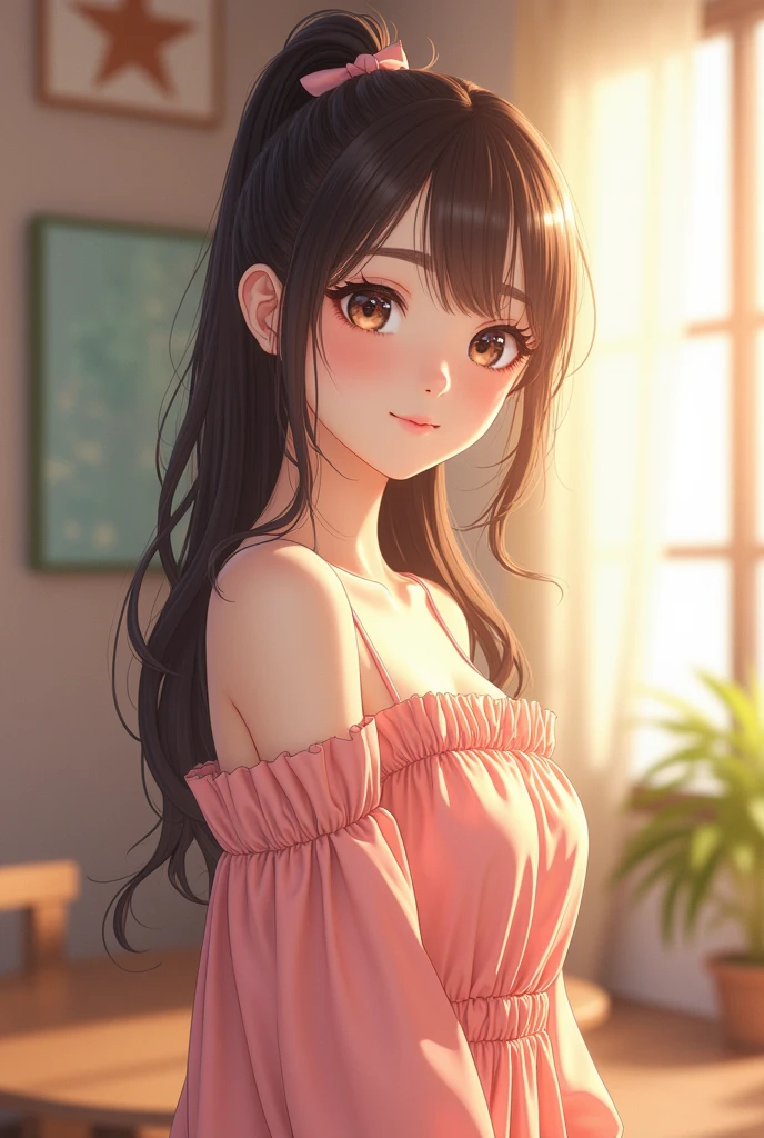 "Akemi, age 22, with her  build, delicate figure giving her a doll-like appearance, large expressive eyes radiating innocence, heartwarming and infectious smile, long soft hair styled in playful pigtails or high ponytail, fair and smooth skin enhancing her youthful look, dressed in cute and colorful outfits reflecting her vibrant personality, in a photorealistic image, capturing her youthful beauty and charm, full body shot, 35mm lens, bright and cheerful lighting, high resolution 8K, emphasizing her popularity and beloved nature (youthful beauty and charm:1.4), (cute and colorful outfits:1.3), (bright and cheerful lighting:1.2)"