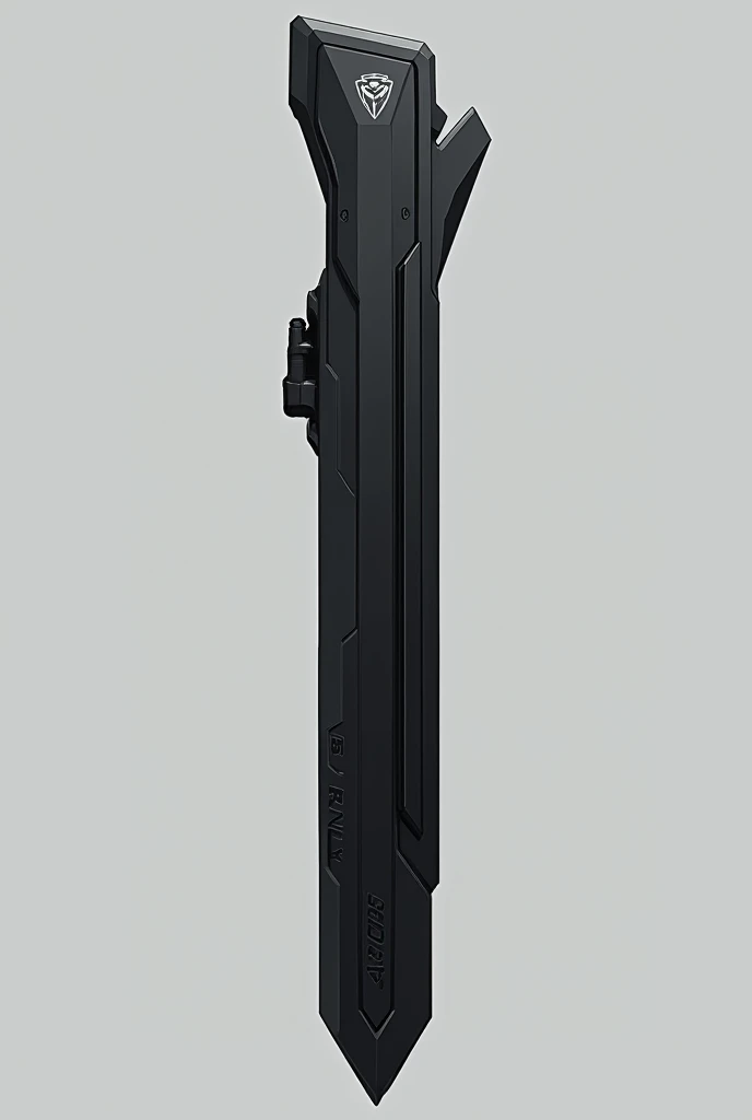 Create a retractable war stick with a futuristic aesthetic and black color