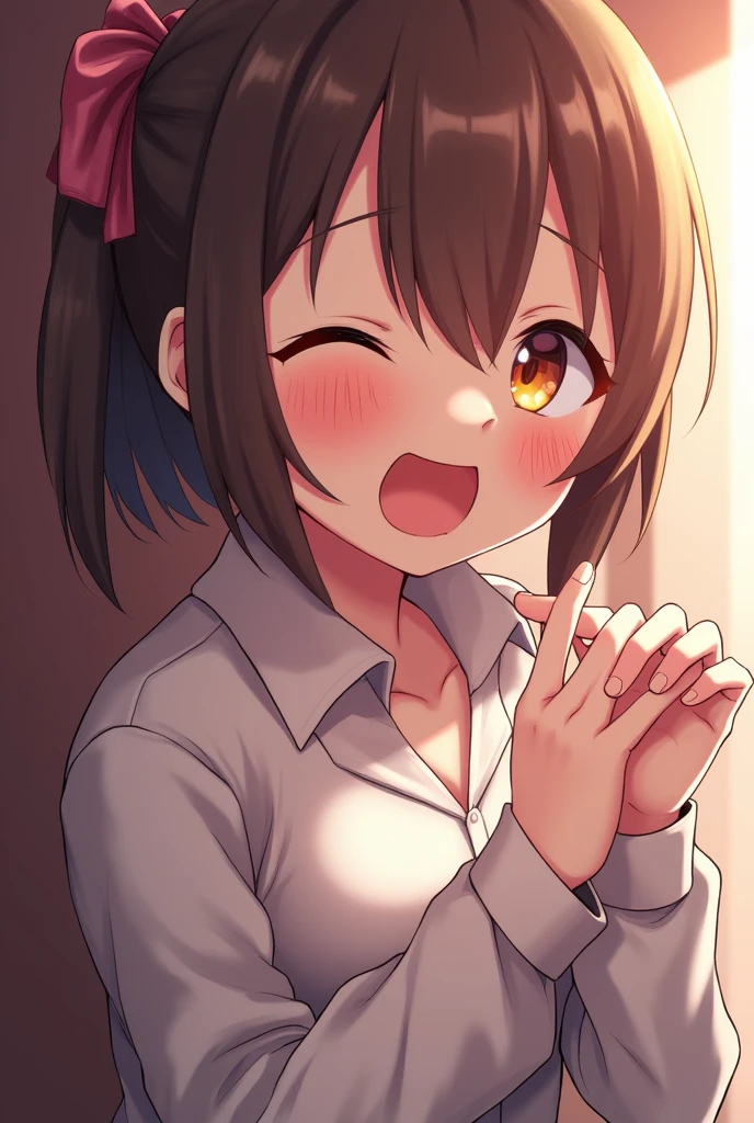 Girl making blowjob in anime style