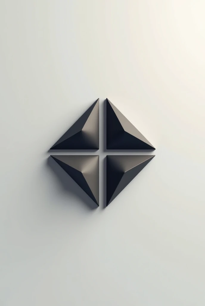 Icon brand divided into 4 More modern Let it be made of triangles More modern