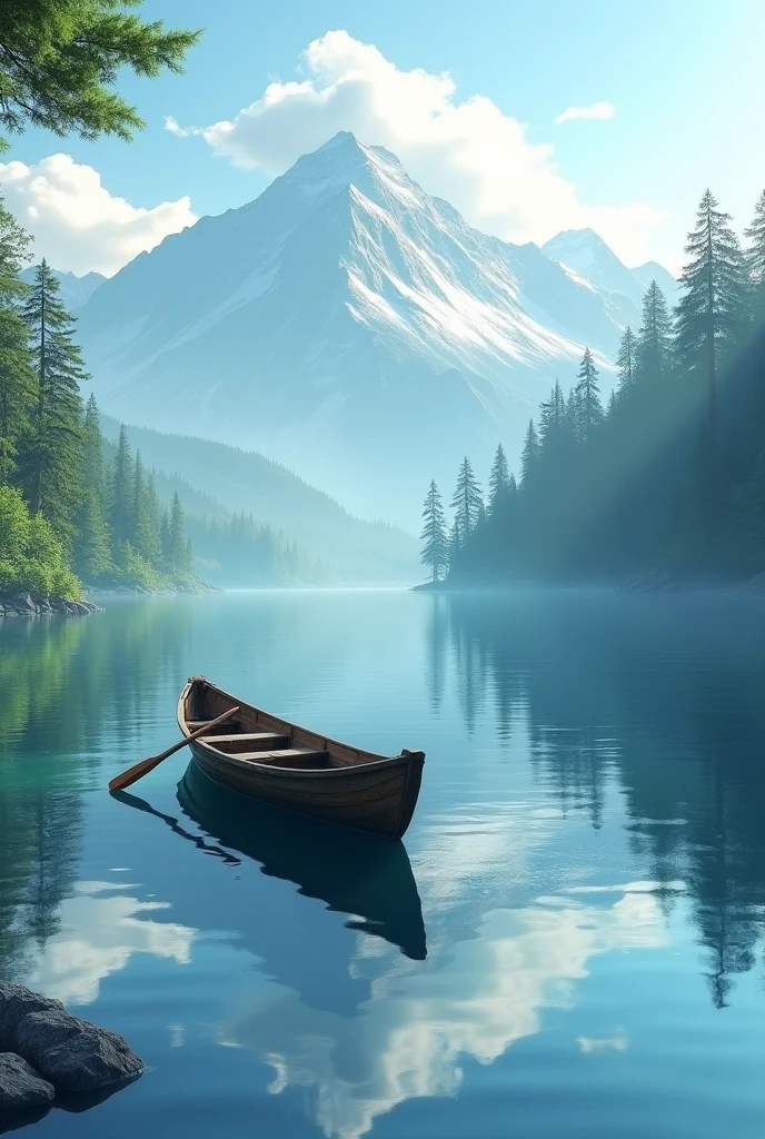 Picture of a boat on a lake