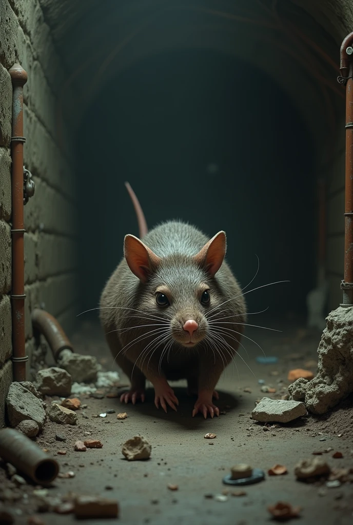 a realistic sewer rat