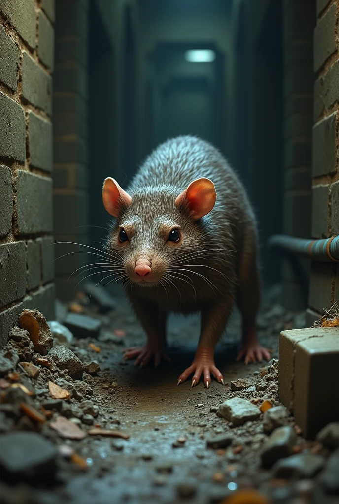 a realistic sewer rat