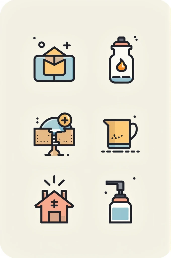Create a 4-part icon But make it modern