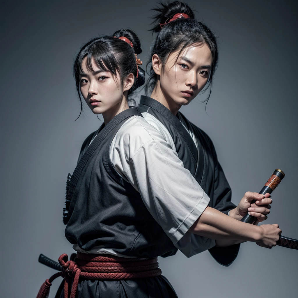Draw me a samurai sword 