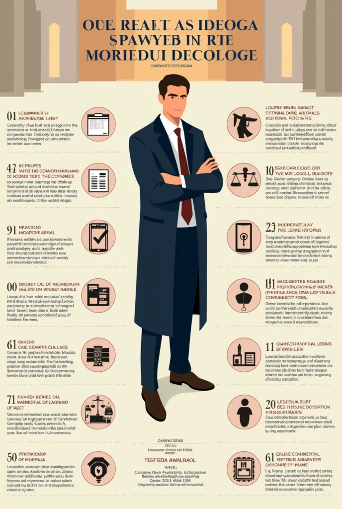 An infographic of the Decalogue of the lawyer in Spanish