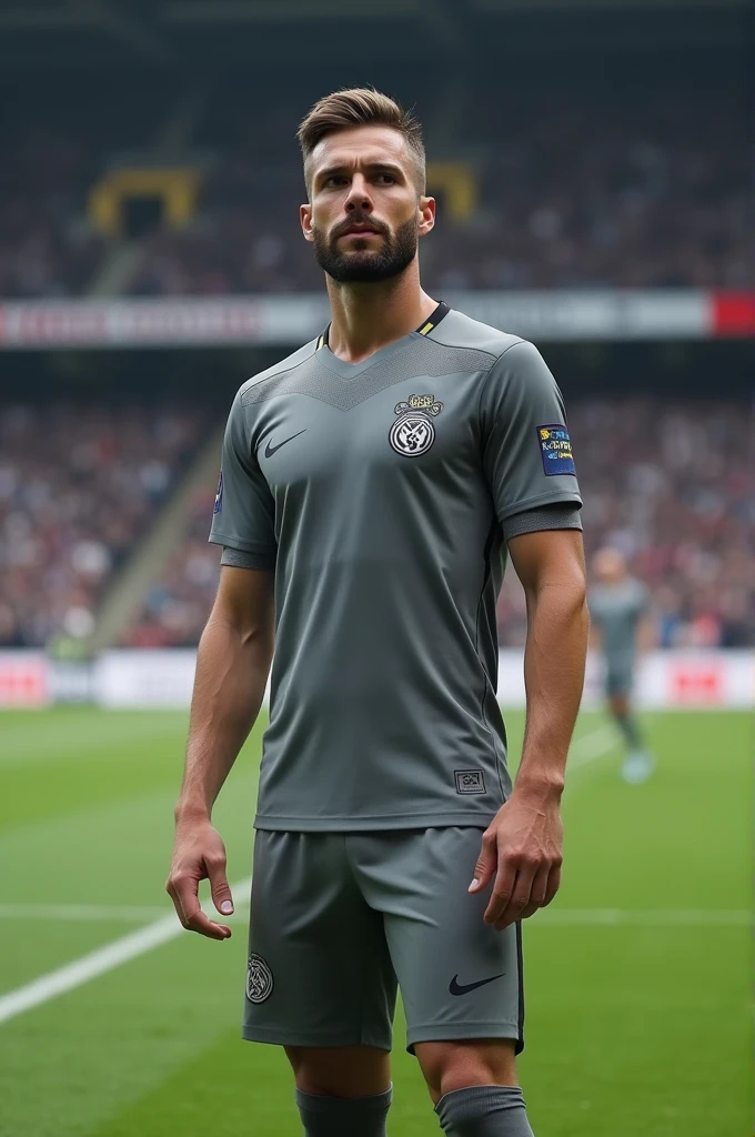 Un uniforme de fútbol ⚽ de color gris