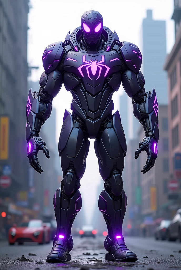 purple mecha spider man