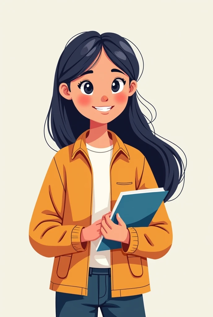 I am looking for an illustration of a student with a student resting in the following style: drawing style: Modern and vector, with smooth, clean lines, and vibrant colors. Cartoonish but realistic. Color: Using a palette of bright and contrasting colors that are pleasant and eye-catching. FORMAT: Illustrations arranged in a book or manual style. This illustration is intended for a guidance and training manual, so it must be clear, accessible and visually appealing."
